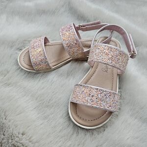 Cynthia Rowley Girls Pink Sparkly Sandals 11